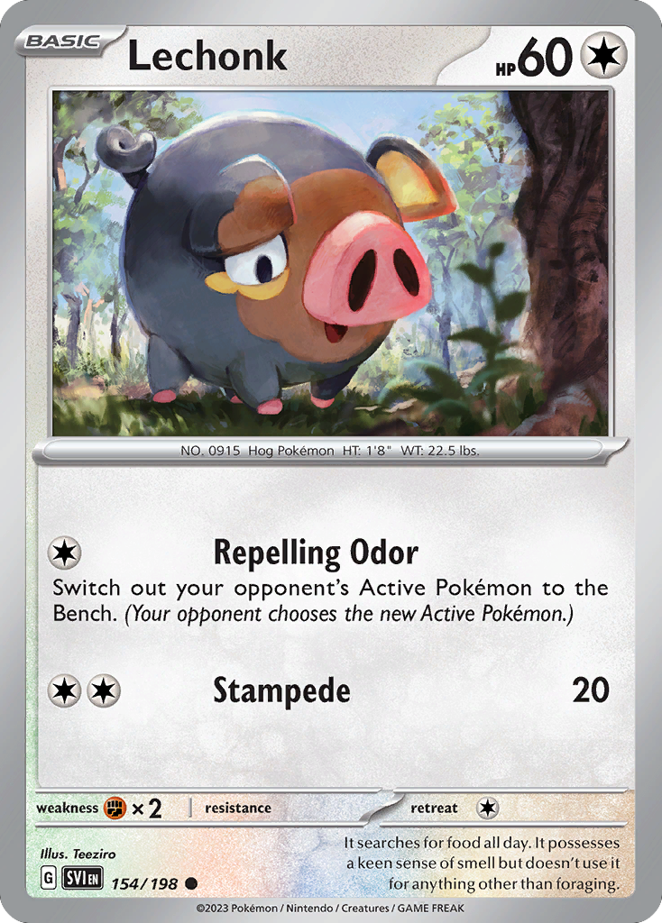 Lechonk - 154/198 (Holo)/198  - Holofoil Deck Exclusives - Promo