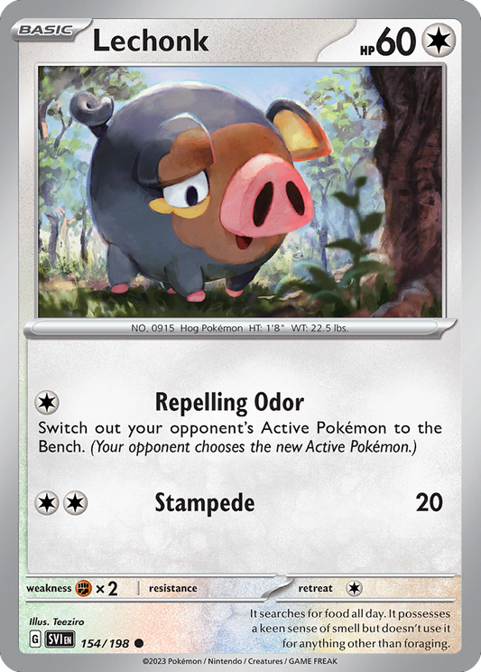 Lechonk - 154/198 (Holo)/198  - Holofoil Deck Exclusives - Promo