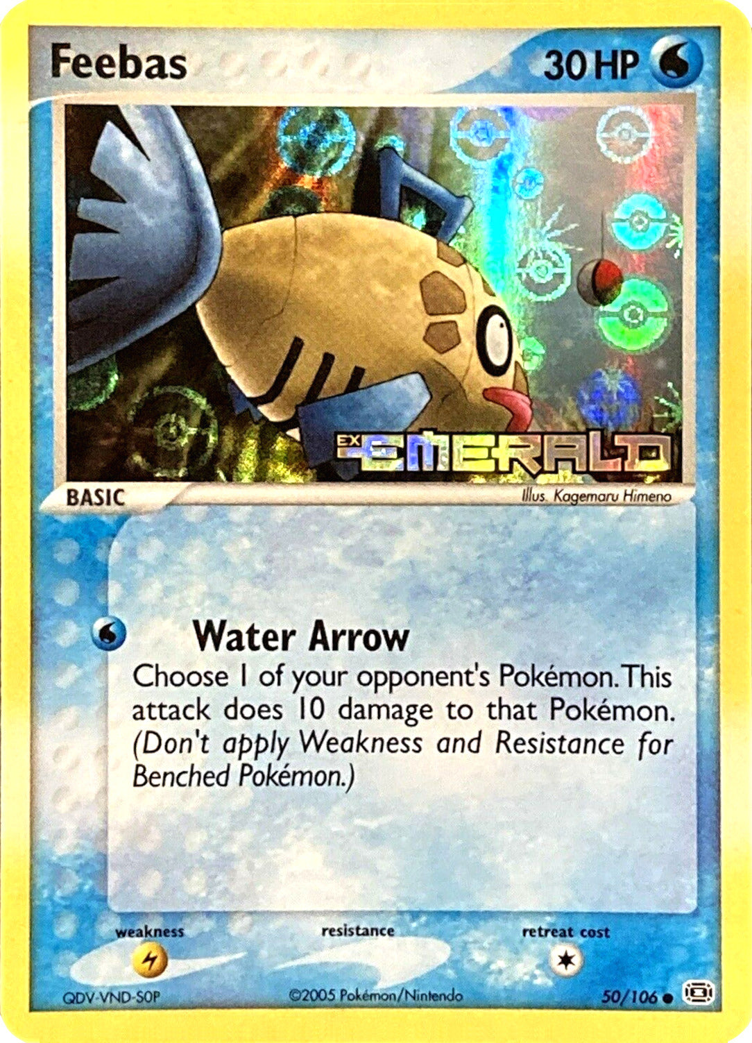 Feebas 050/106  - Reverse Holofoil Emerald - Common