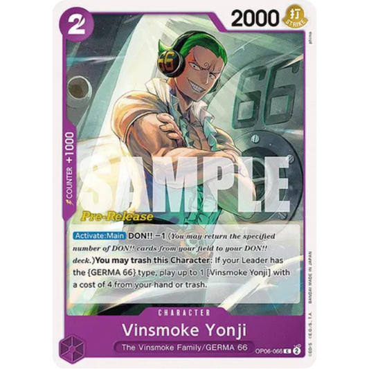 Vinsmoke Yonji (066) (OP06-066) - Wings of the Captain Pre-Release Cards