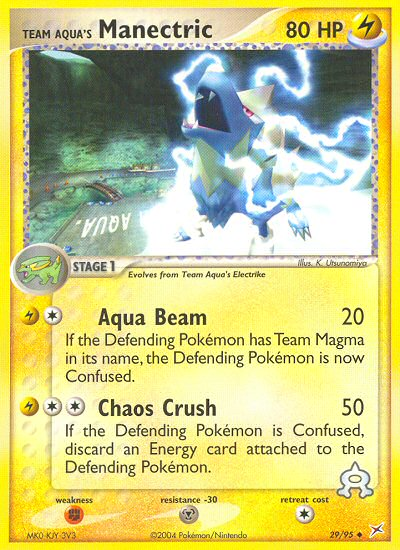 Team Aqua's Manectric - 29/95/95  Team Magma vs Team Aqua - Uncommon