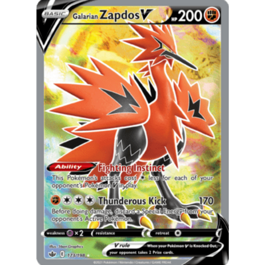 Galarian Zapdos V (173/198) [Sword & Shield: Chilling Reign]