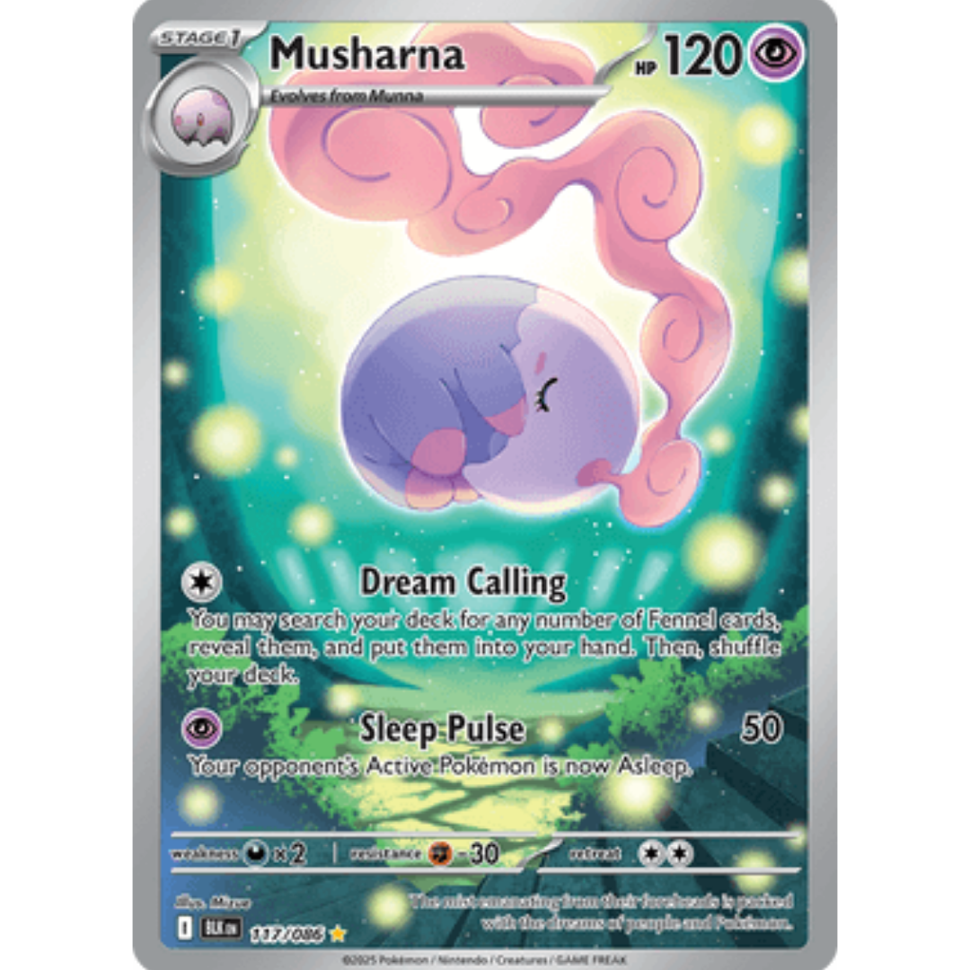 Musharna 117/086  - Holofoil SV Black Bolt - Illustration Rare