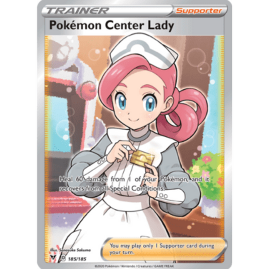 Pokemon Center Lady (185/185) [Sword & Shield: Vivid Voltage]