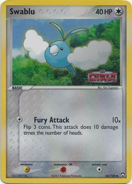 Swablu  - Reverse Holofoil Power Keepers - Common