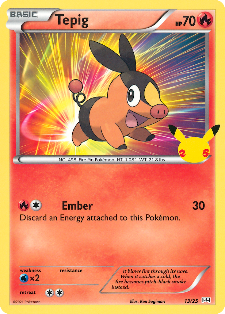 Tepig 013/25  McDonalds 25th Anniversary Promos - Promo