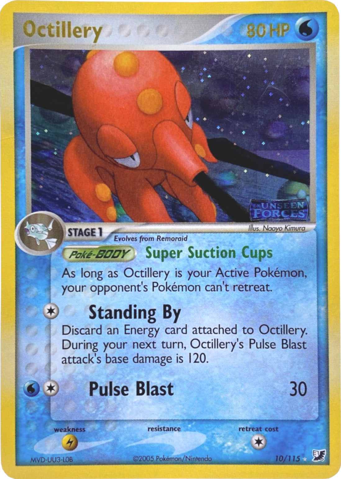 Octillery  - Reverse Holofoil Unseen Forces - Holo Rare
