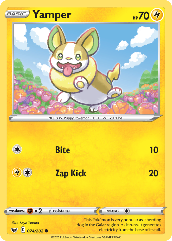 Yamper (074) 074  SWSH01 Sword & Shield Base Set - Common