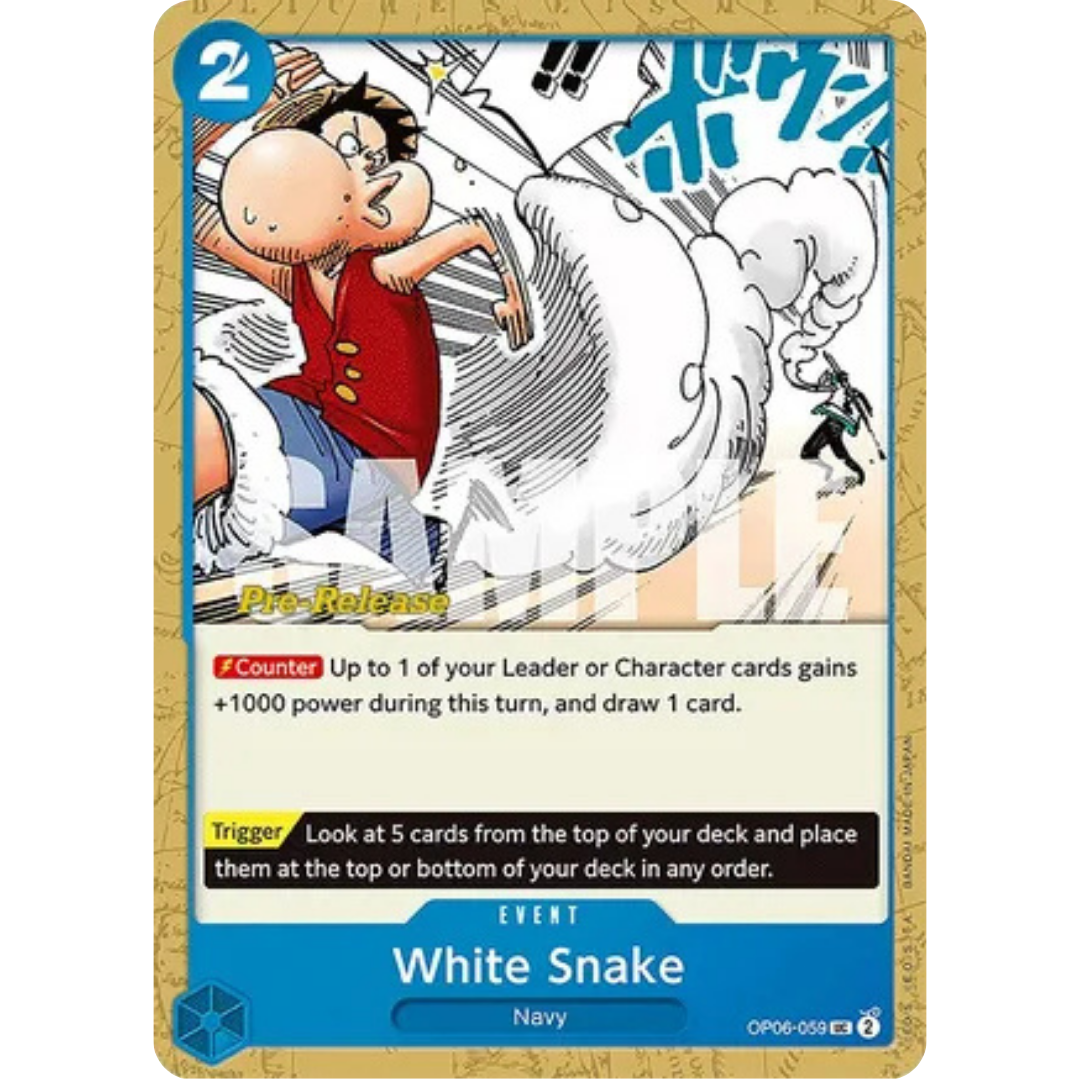 White Snake (OP06-059) - Wings of the Captain Pre-Release Cards