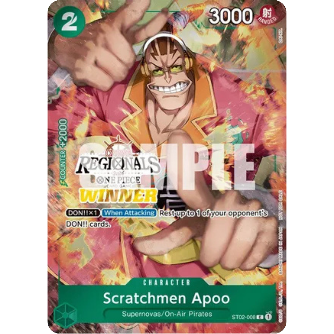 Scratchmen Apoo (Online Regional 2024) [Winner] (ST02-008) - One Piece Promotion Cards Foil