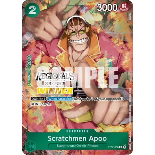 Scratchmen Apoo (Online Regional 2024) [Winner] (ST02-008) - One Piece Promotion Cards Foil
