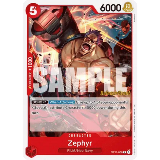 Zephyr (OP11-006) - A Fist of Divine Speed Release Event Cards