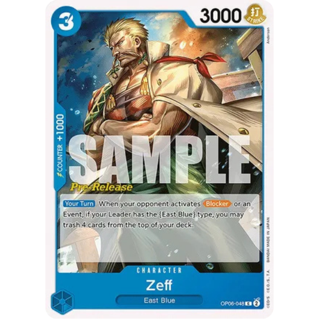 Zeff (OP06-048) - Wings of the Captain Pre-Release Cards