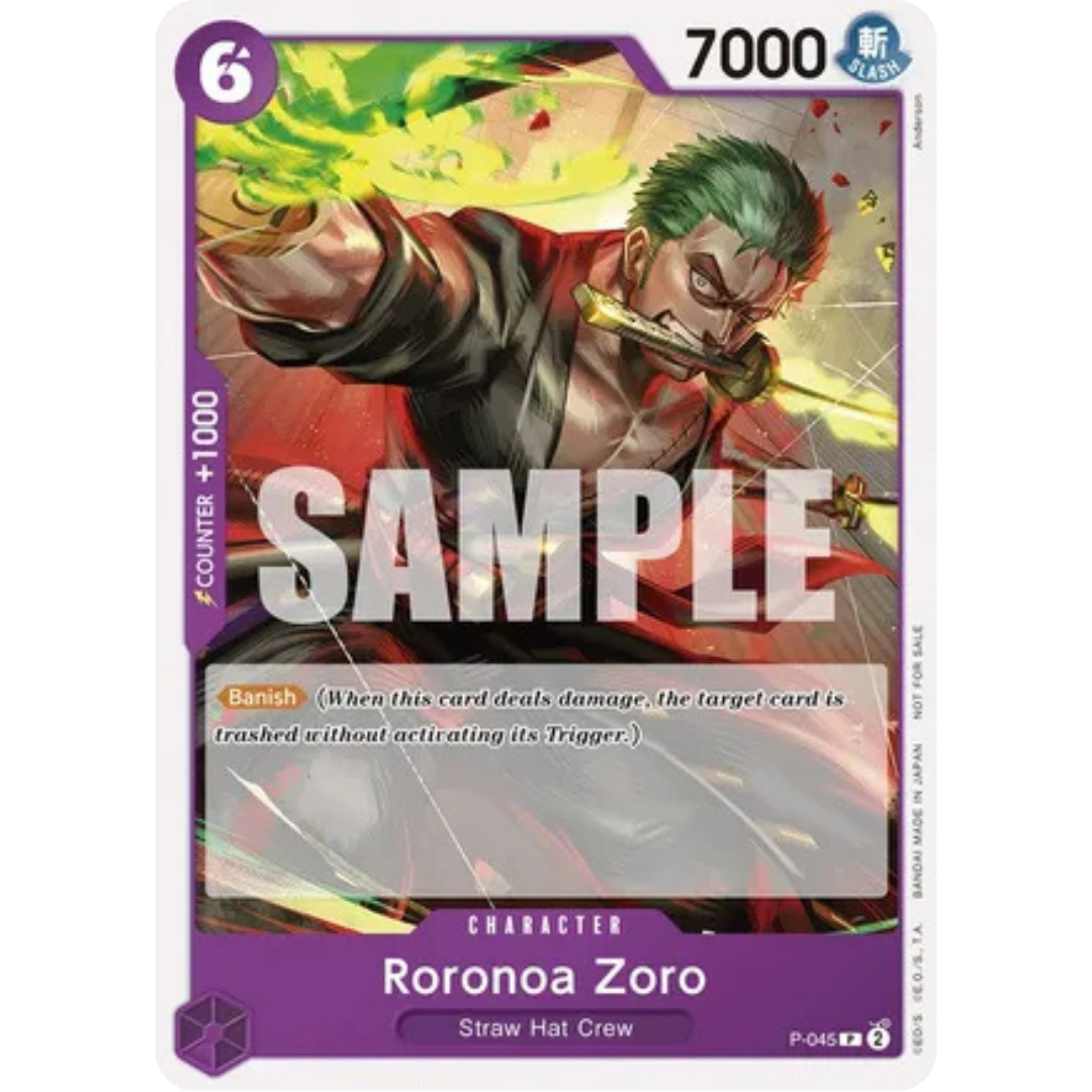Roronoa Zoro (OP-06 Pre-Release Tournament) [Participant] (P-045) - One Piece Promotion Cards