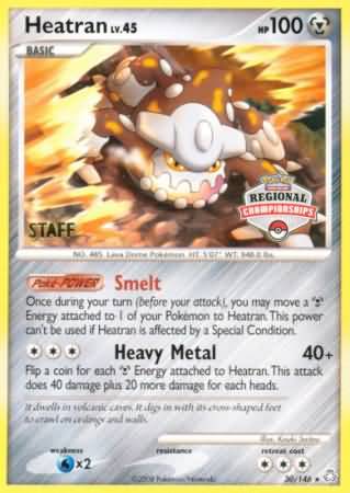 Heatran - 30/146 (Regional Championships) [Staff]/146  League & Championship Cards - Promo