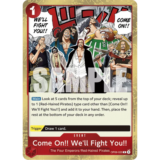 Come On!! We'll Fight You!! (Reprint) (OP09-020) - Starter Deck 23: RED Shanks