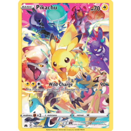 Pikachu (160/159) (Secret) [Sword & Shield: Crown Zenith]