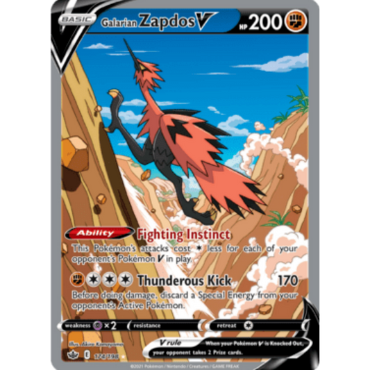 Galarian Zapdos V (174/198) [Sword & Shield: Chilling Reign]