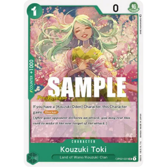 Kouzuki Toki (OP02-031) - Paramount War Pre-Release Cards