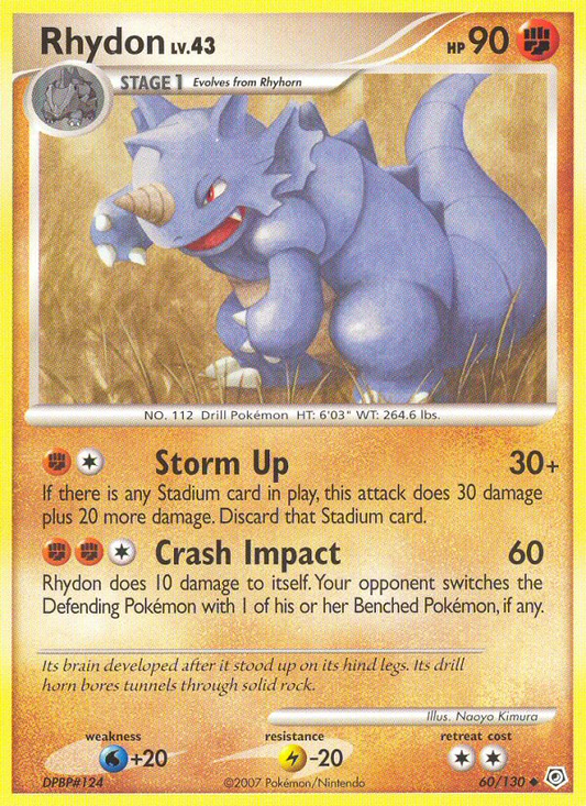 Rhydon 060  Diamond and Pearl - Uncommon
