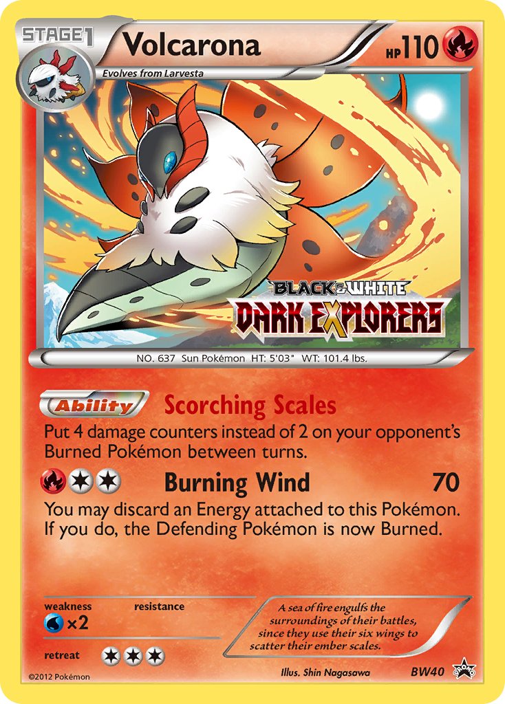 Volcarona - BW40 (Prerelease) [Staff]  - Holofoil Black and White Promos - Promo