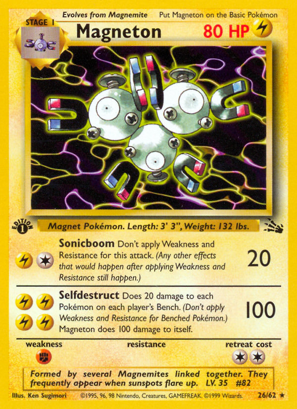 Magneton (26) 026  - 1st Edition Fossil - Rare