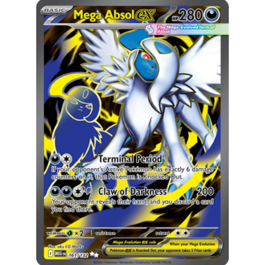 Mega Absol ex 161/132  - Holofoil ME01 Mega Evolution - Ultra Rare