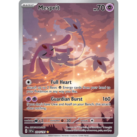 Mesprit 204/191  - Holofoil SV08 Surging Sparks - Illustration Rare