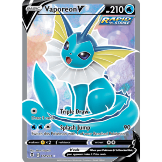 Vaporeon V (172/203) [Sword & Shield: Evolving Skies]