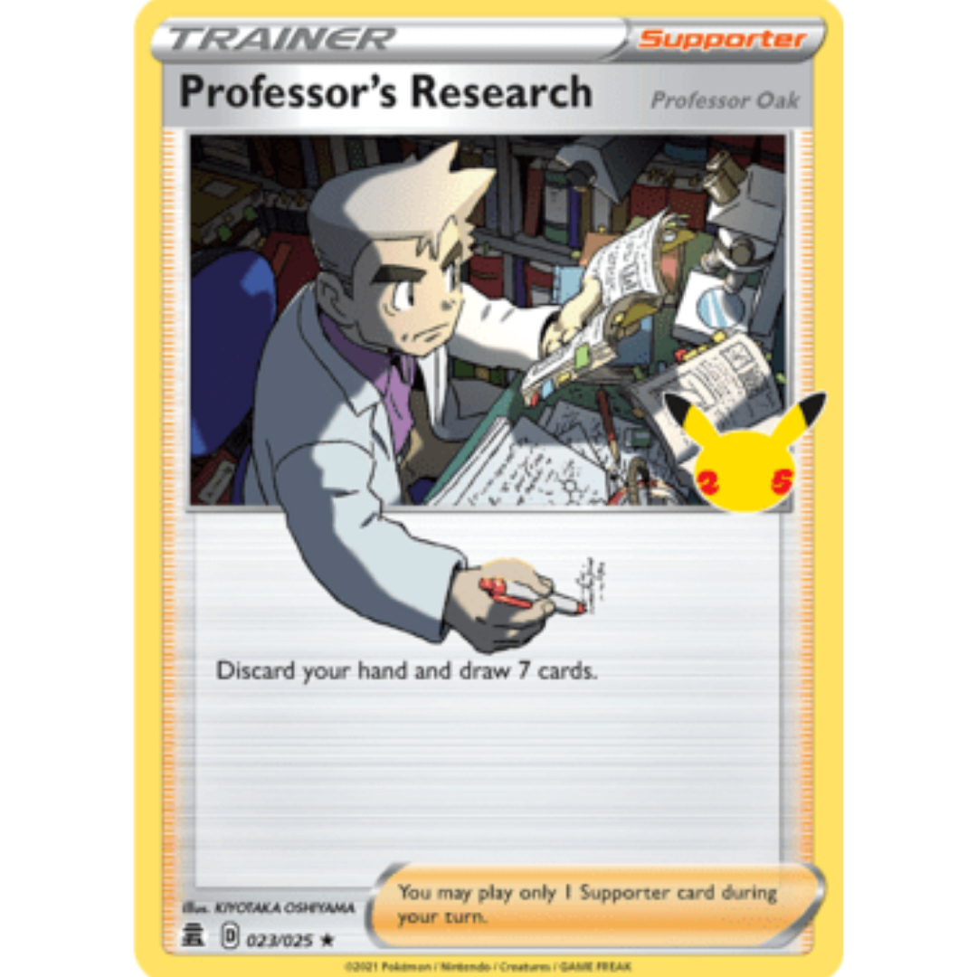 Professor's Research [Professor Oak] 023  - Holofoil Celebrations - Holo Rare