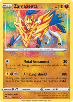 Zamazenta 102  - Holofoil SWSH04 Vivid Voltage - Amazing Rare