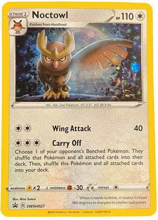Noctowl - SWSH027  - Holofoil SWSH Sword & Shield Promo Cards - Promo