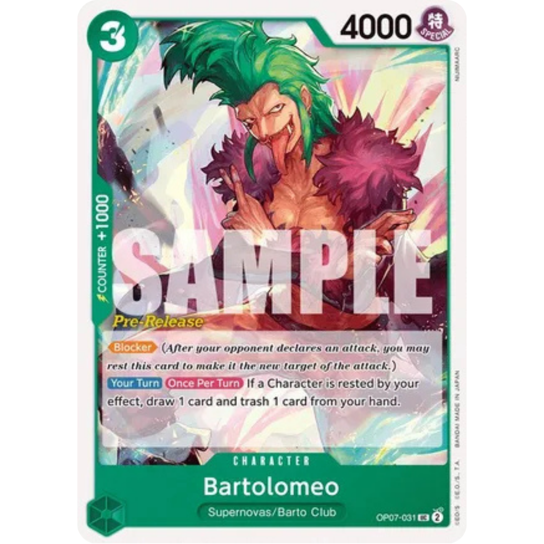 Bartolomeo (OP07-031) - 500 Years in the Future Pre-Release Cards