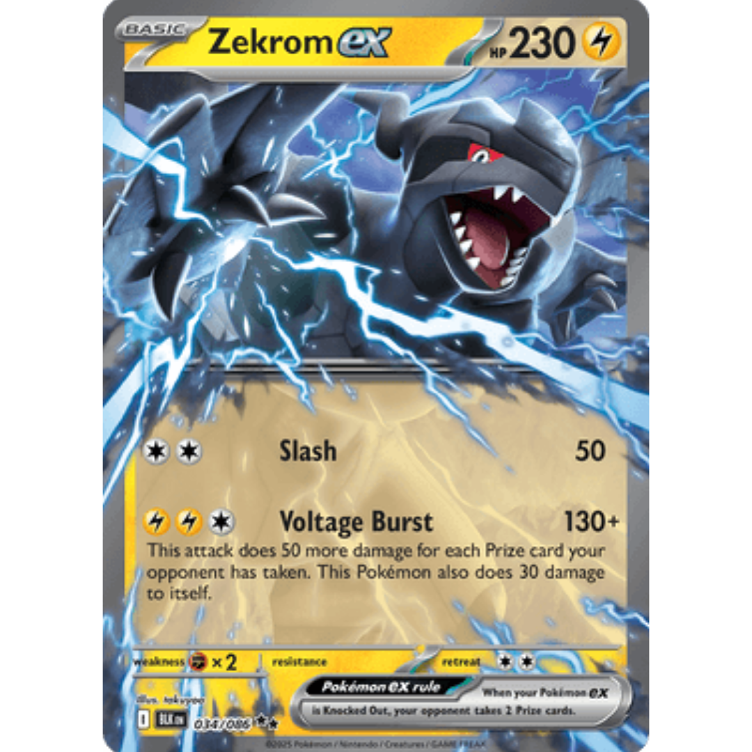 Zekrom ex 034/086  - Holofoil SV Black Bolt - Double Rare