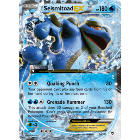 Seismitoad EX 020/111  - Holofoil XY  Furious Fists - Ultra Rare
