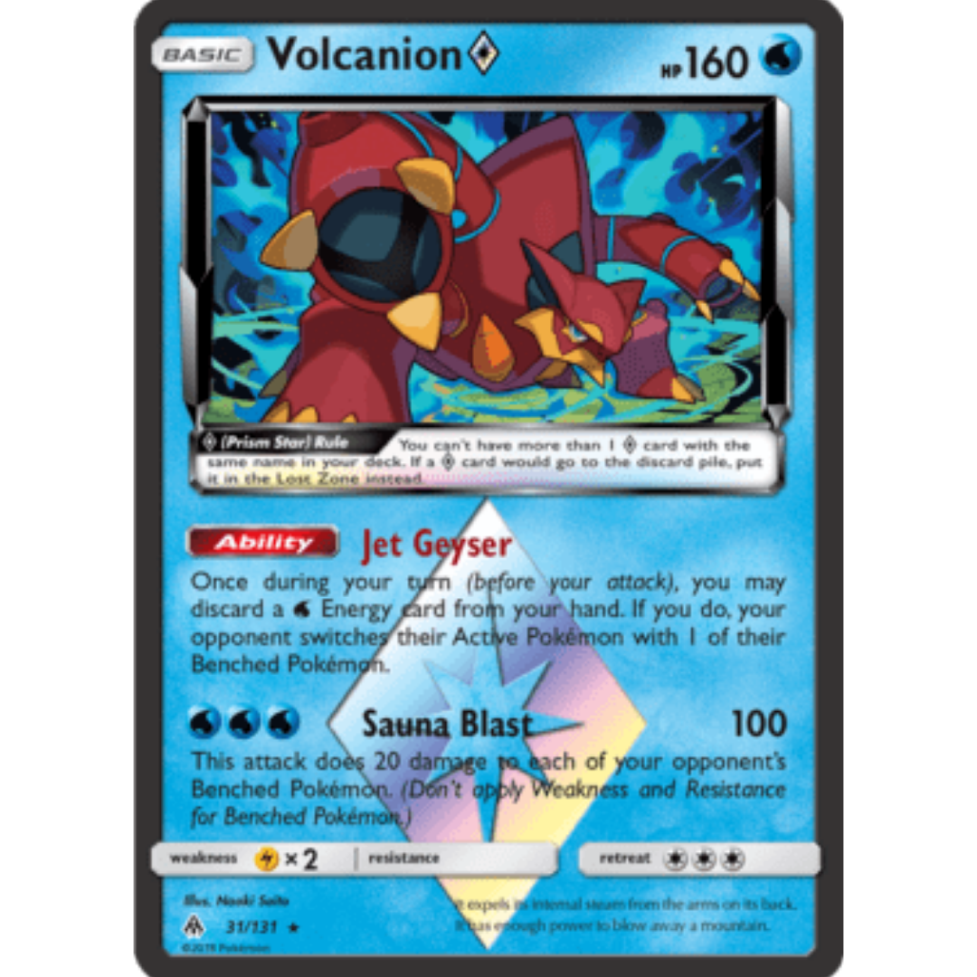 Volcanion Prism Star 031  - Holofoil SM  Forbidden Light - Prism Rare