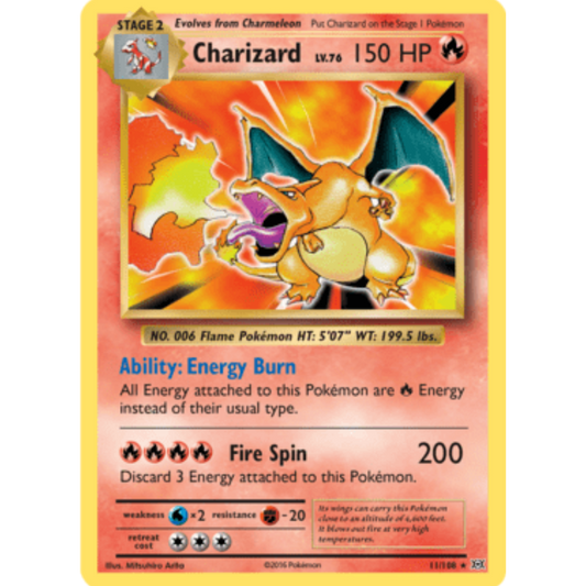 Charizard 011/108  - Reverse Holofoil XY  Evolutions - Holo Rare