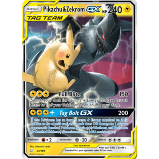 Pikachu & Zekrom GX (33/181) [Sun & Moon: Team Up]