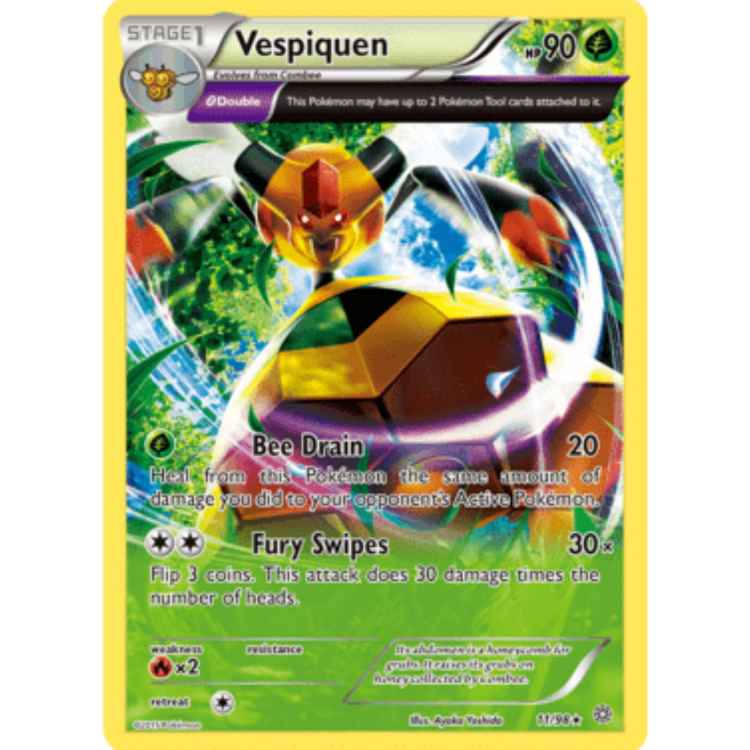 Vespiquen (11) 011  - Reverse Holofoil XY  Ancient Origins - Rare