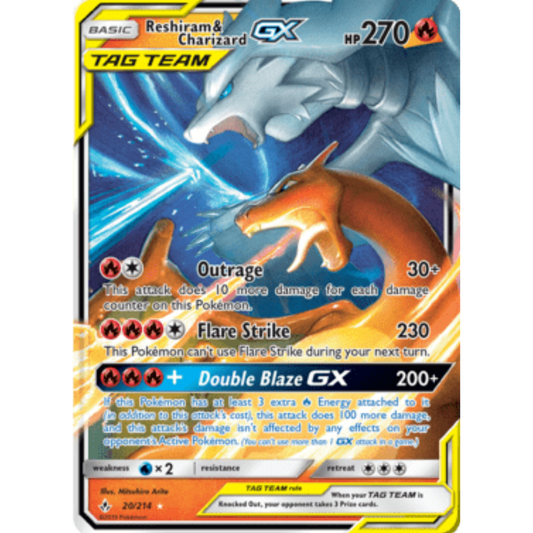 Reshiram & Charizard GX (20/214) [Sun & Moon: Unbroken Bonds]