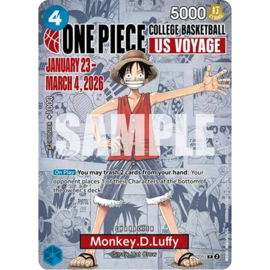 Monkey.D.Luffy (055) (College Basketball US Voyage) (P-055) - One Piece Promotion Cards Foil
