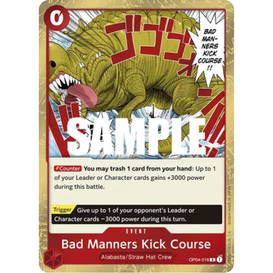 Bad Manners Kick Course (OP04-016) - Kingdoms of Intrigue Foil