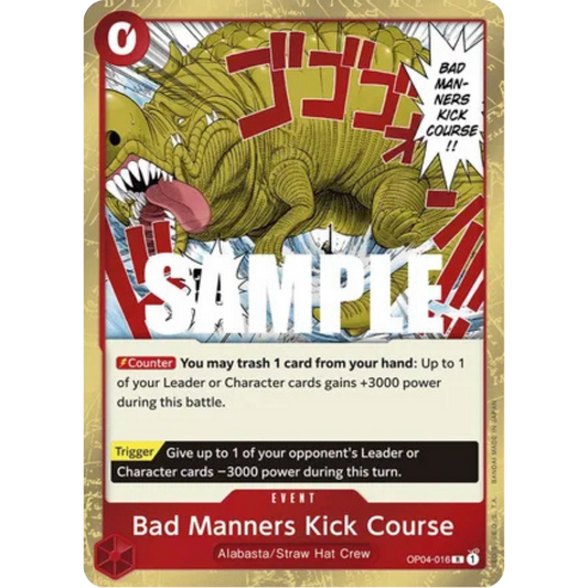 Bad Manners Kick Course (OP04-016) - Kingdoms of Intrigue Foil