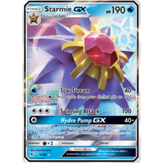 Starmie GX 014/68  - Holofoil Hidden Fates - Ultra Rare