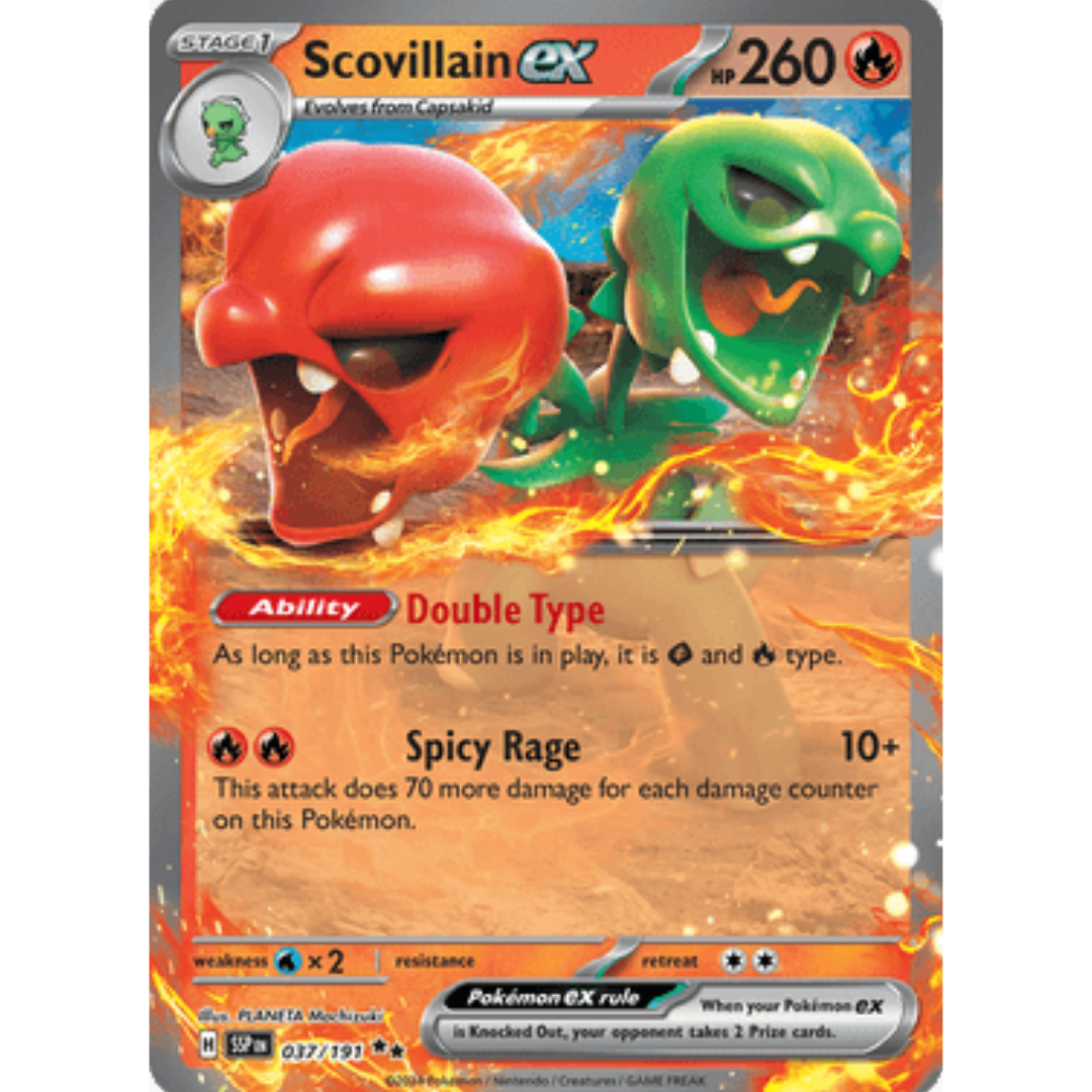 Scovillain ex 037/191  - Holofoil SV08 Surging Sparks - Double Rare