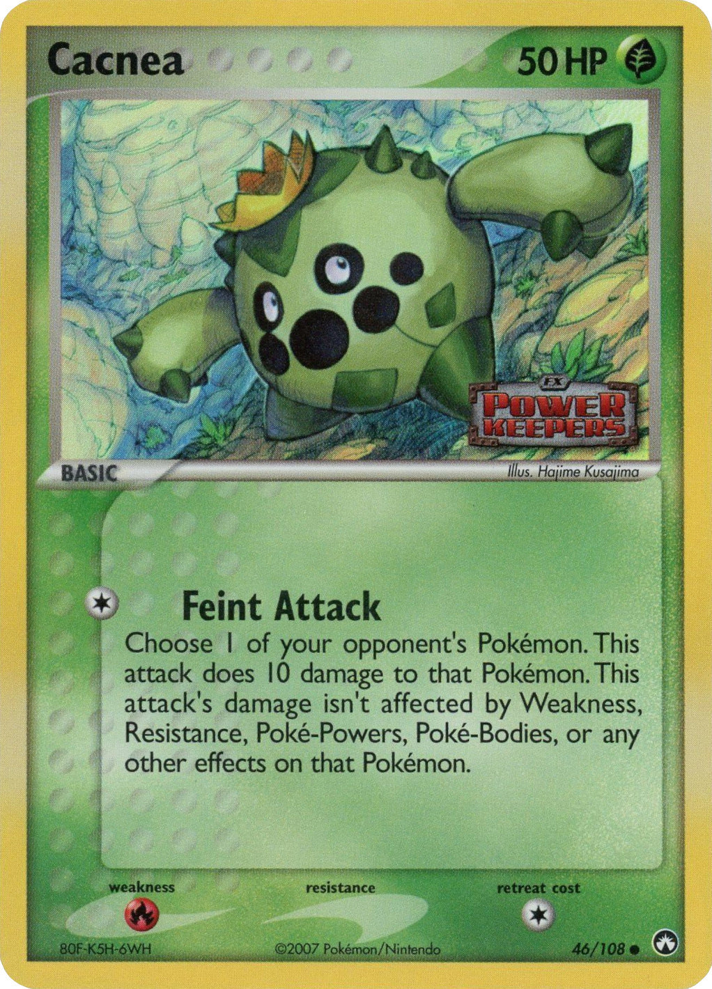 Cacnea  - Reverse Holofoil Power Keepers - Common