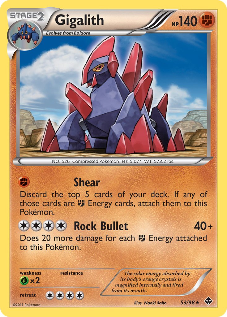 Gigalith - 53/98 (Cracked Ice Holo)/98  - Holofoil Blister Exclusives - Promo