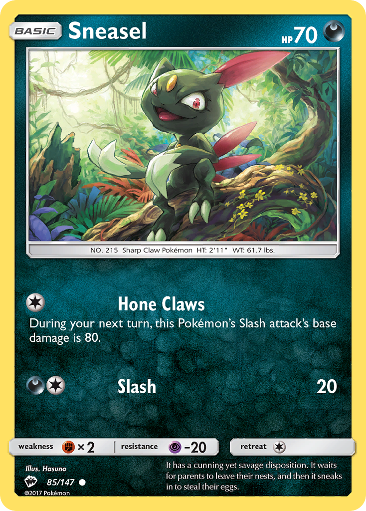 Sneasel 085  SM  Burning Shadows - Common