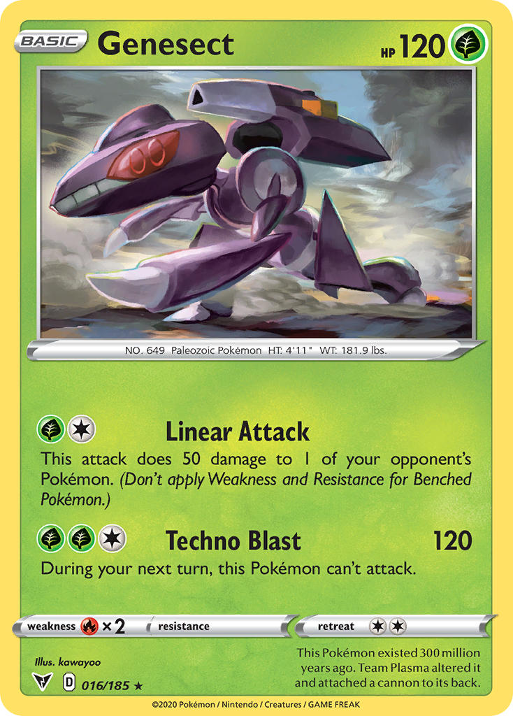 Genesect 016  - Holofoil SWSH04 Vivid Voltage - Holo Rare