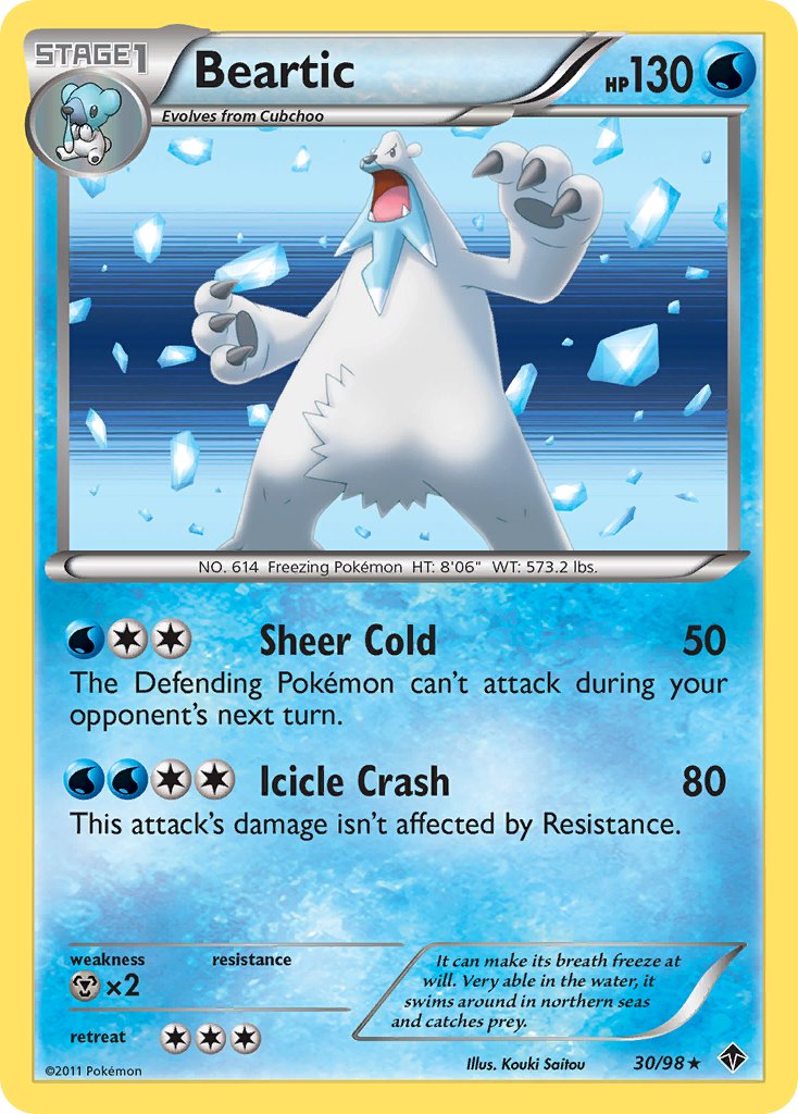 Beartic - 30/98 (Cracked Ice Holo)/98  - Holofoil Blister Exclusives - Promo